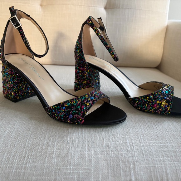 Betsey Johnson Multicolor Women's Kami Block Heel Dress Sandals - Size 9 - Picture 4 of 7